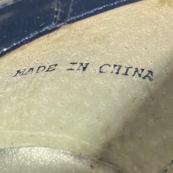 Karen Scott Misha Pumps Shoes Heeled Womens Size 8.5 N Blue Leather - Picture 10 of 10